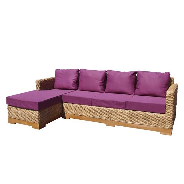 Canapé Authentic : un canapé conçu entièrement avec des matériaux écologiques, Ônature Ônature Salas de estilo rural Fibra natural Beige Sofás y sillones