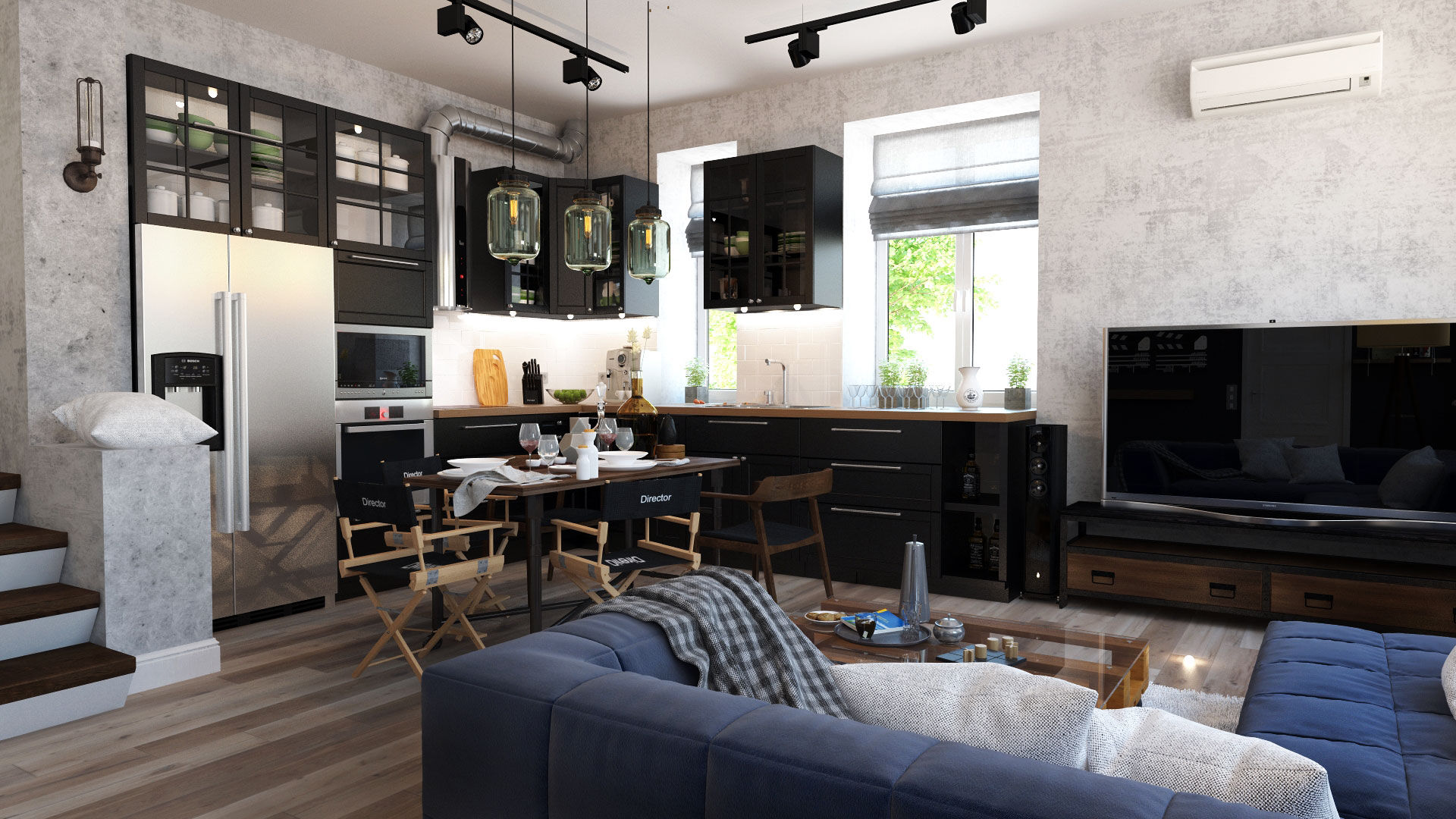 homify Industrial style living room