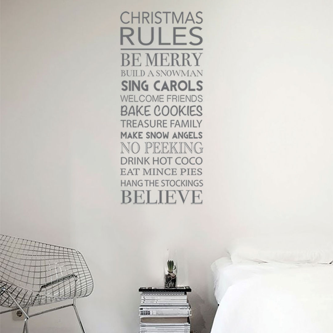 Christmas rules decoration wall stickers Vinyl Impression جدران ديكورات الجدران