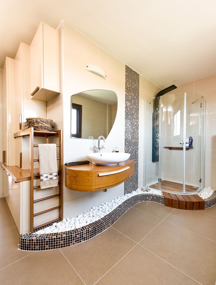 Bathroom / Girne / Cyprus, Şölen Üstüner İç mimarlık Şölen Üstüner İç mimarlık Salle de bain moderne