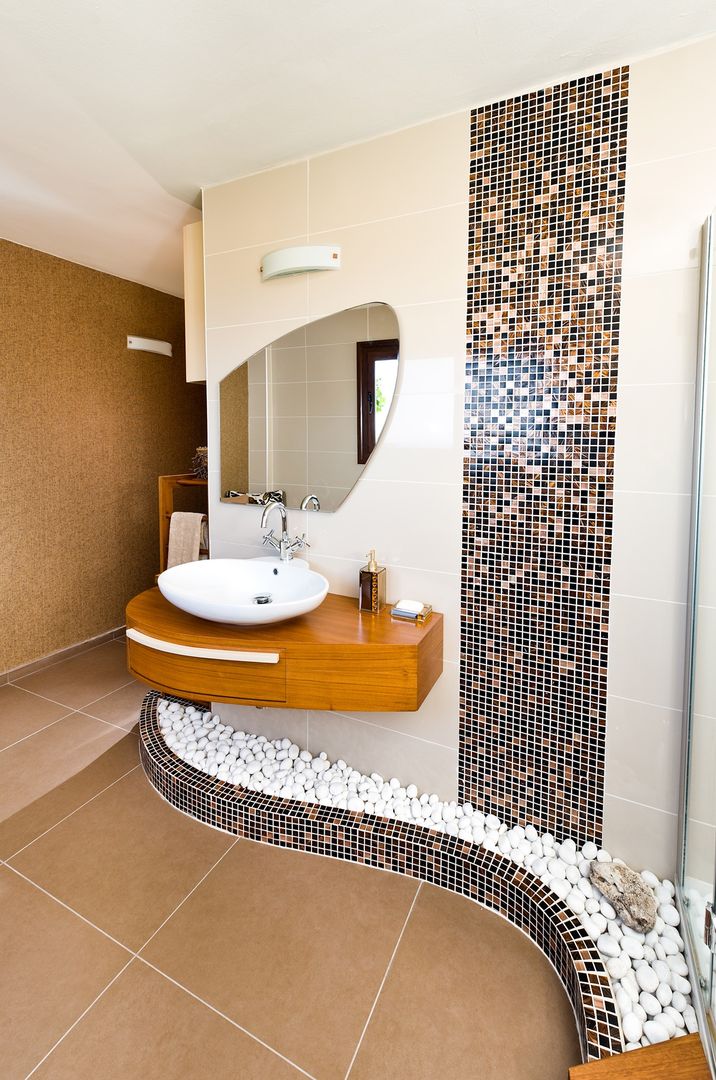 Bathroom / Girne / Cyprus, Şölen Üstüner İç mimarlık Şölen Üstüner İç mimarlık Kamar Mandi Modern