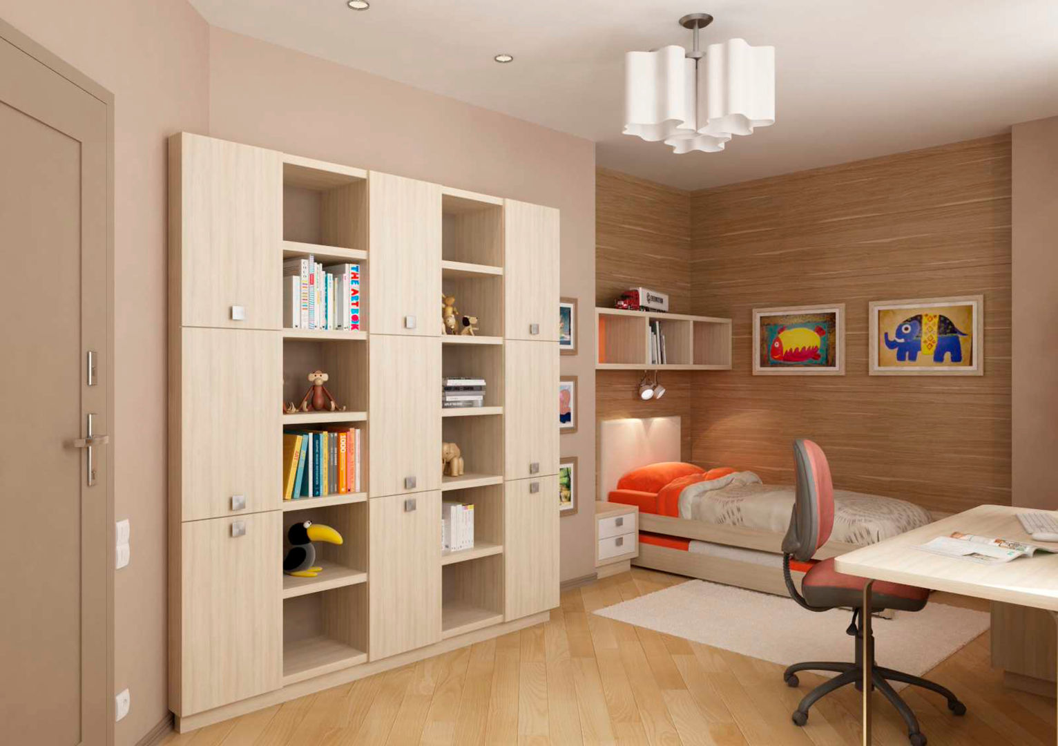 Дизайн интерьера 4-ком. квартиры, GP-ARCH GP-ARCH Chambre d'enfant moderne