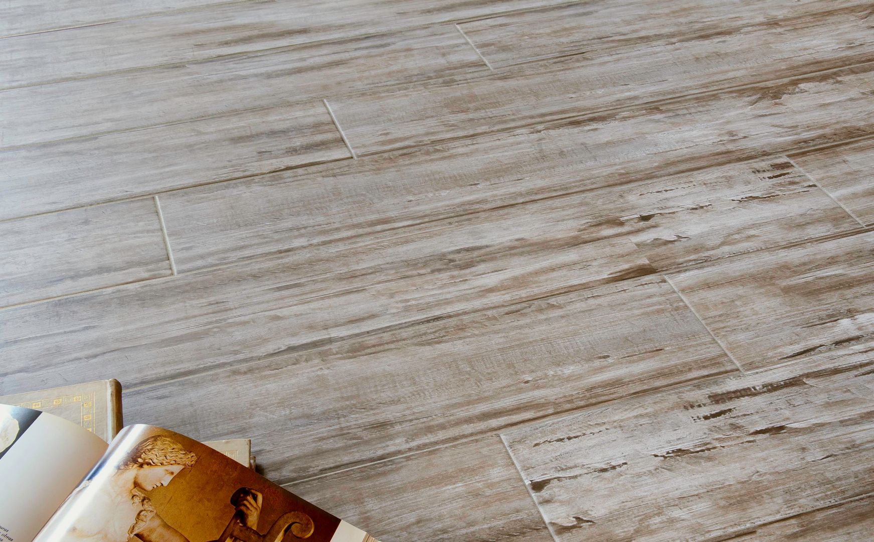 Loxley Nut Distressed Wood Effect Porcelain Tiles The London Tile Co. Rustic style walls & floors Tiles