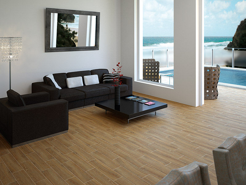 Colorado Secuoya Wood Effect Porcelain Tile The London Tile Co. 러스틱스타일 벽지 & 바닥 타일