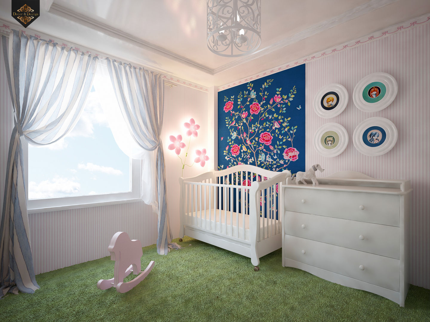 детская для девочки, Decor&Design Decor&Design Chambre d'enfant classique