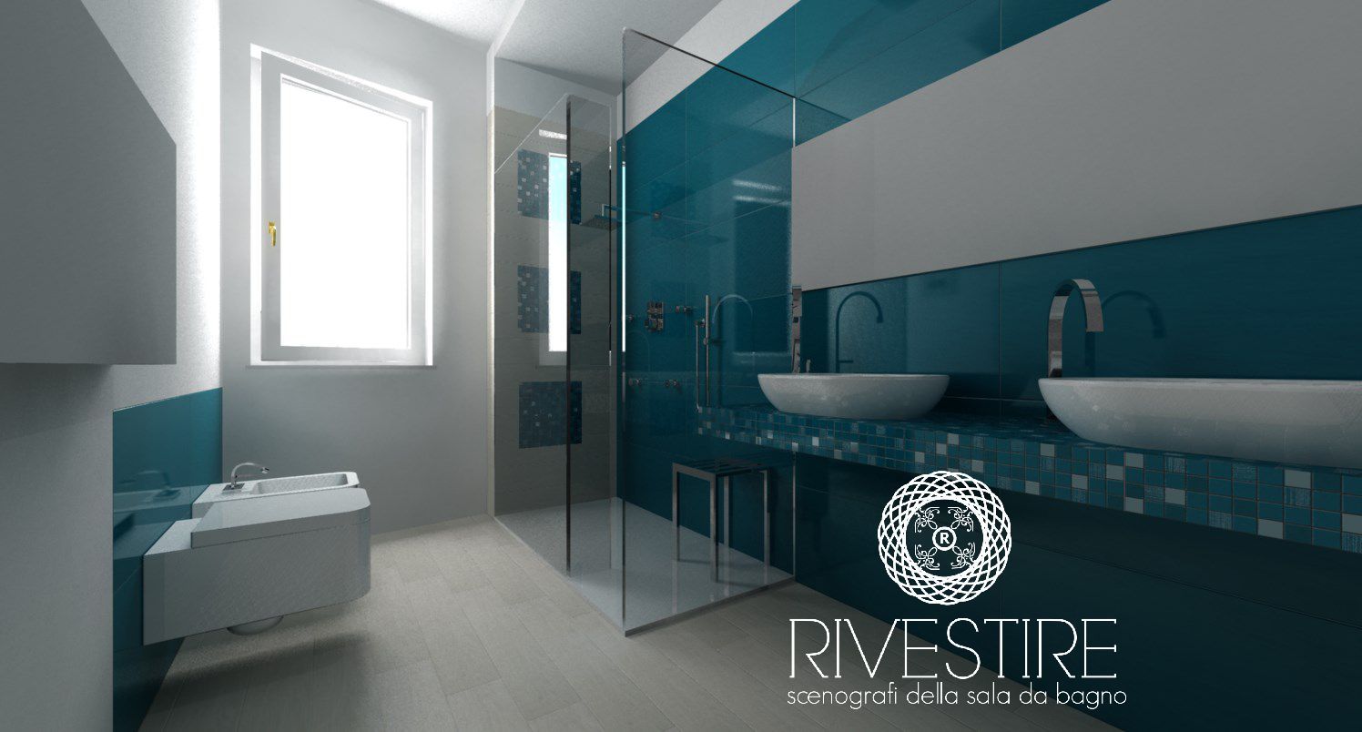 Realizzazioni, Rivestire Rivestire Baños de estilo moderno Bañeras y duchas