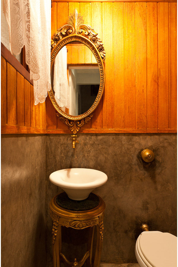 Casa Retiro do Chalé, MMMundim Arquitetura e Interiores MMMundim Arquitetura e Interiores Rustic style bathroom