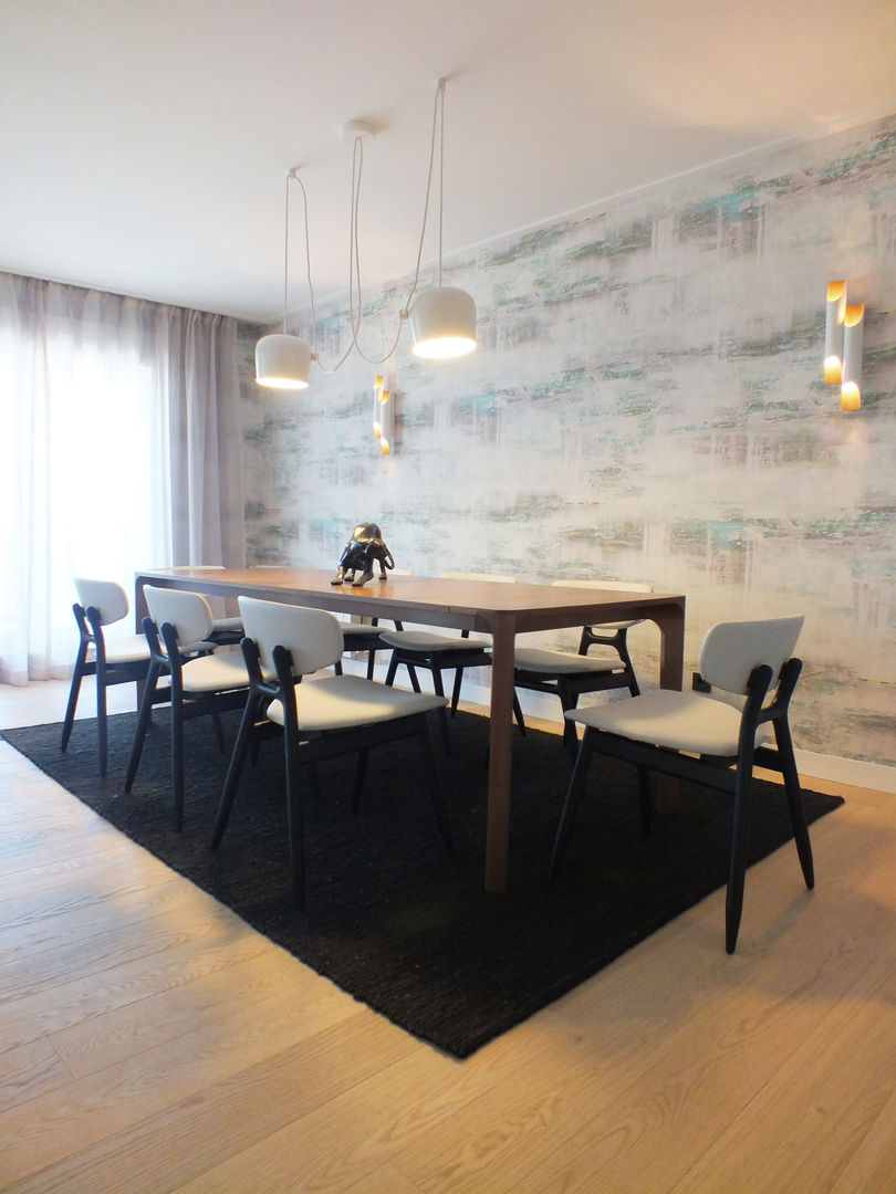 Apartamento de vacaciones en Sanxenxo, Galicia., Oito Interiores Oito Interiores Modern dining room