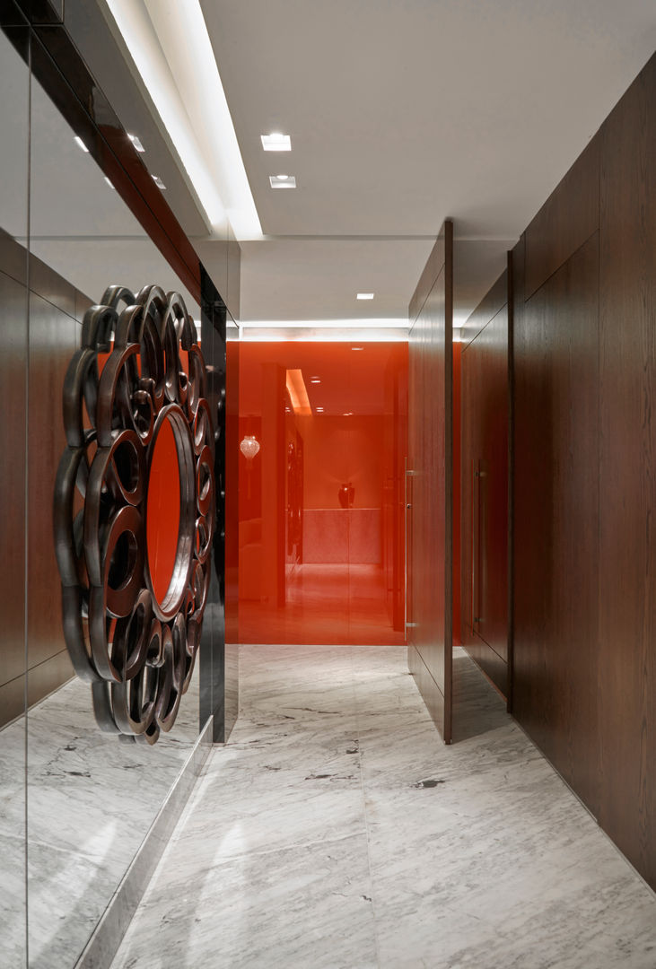 Apartamento MV, Isabela Canaan Arquitetos e Associados Isabela Canaan Arquitetos e Associados Modern corridor, hallway & stairs