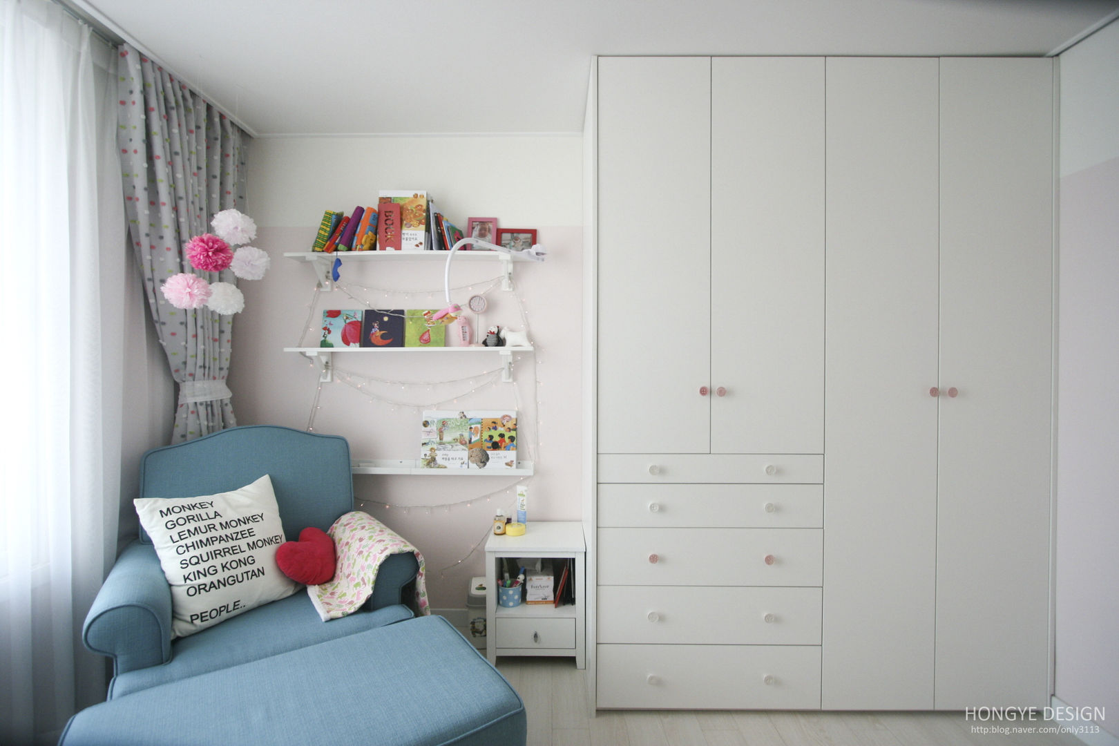 파스텔톤의 따뜻한 신혼집 _ 33py, 홍예디자인 홍예디자인 Chambre d'enfant scandinave