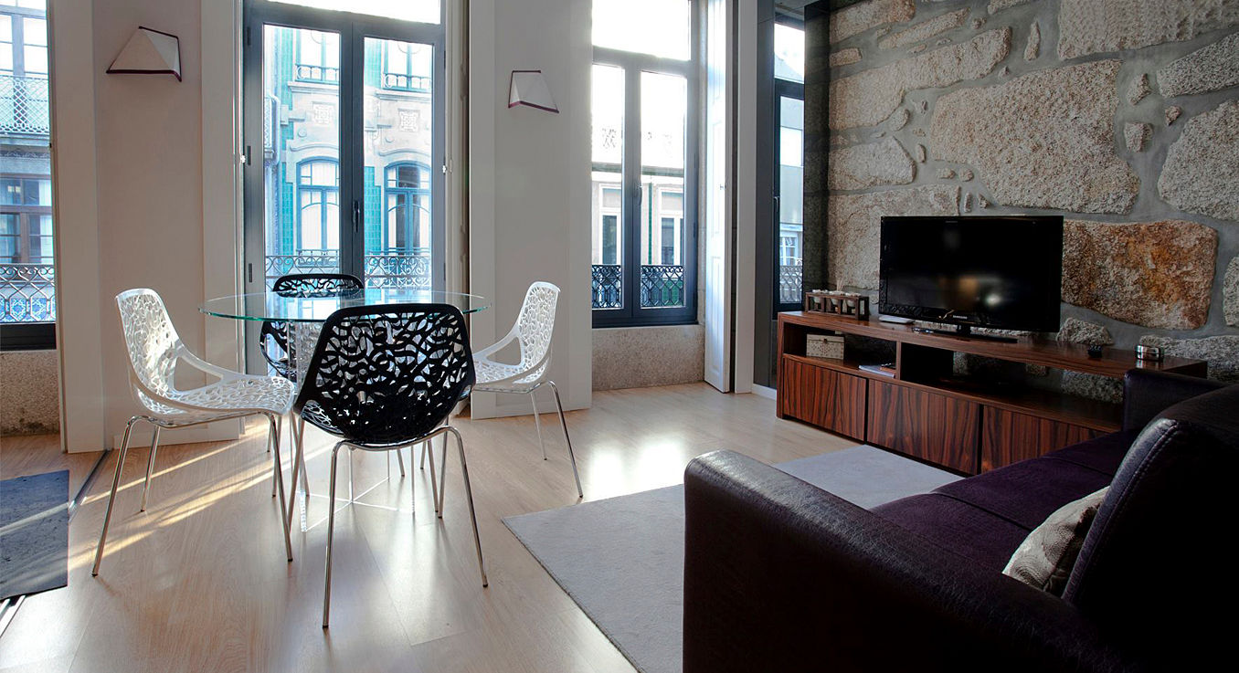 Edifício habitacional, Alves Dias arquitetos Alves Dias arquitetos Eclectic style living room
