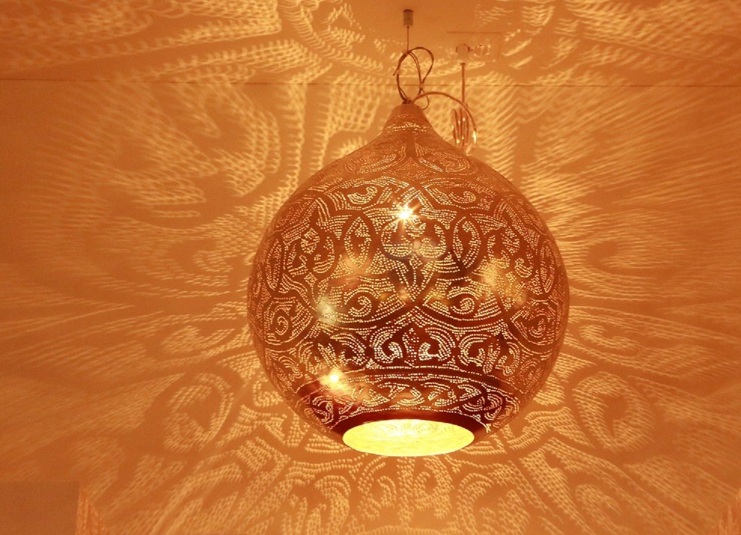 Orientalische Lampen Oriental Moon Ausgefallene Wohnzimmer Metall Beleuchtung