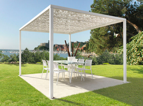 GAZEBO FORMENTERA decoro floreale, Cagis Cagis Front yard Iron/Steel