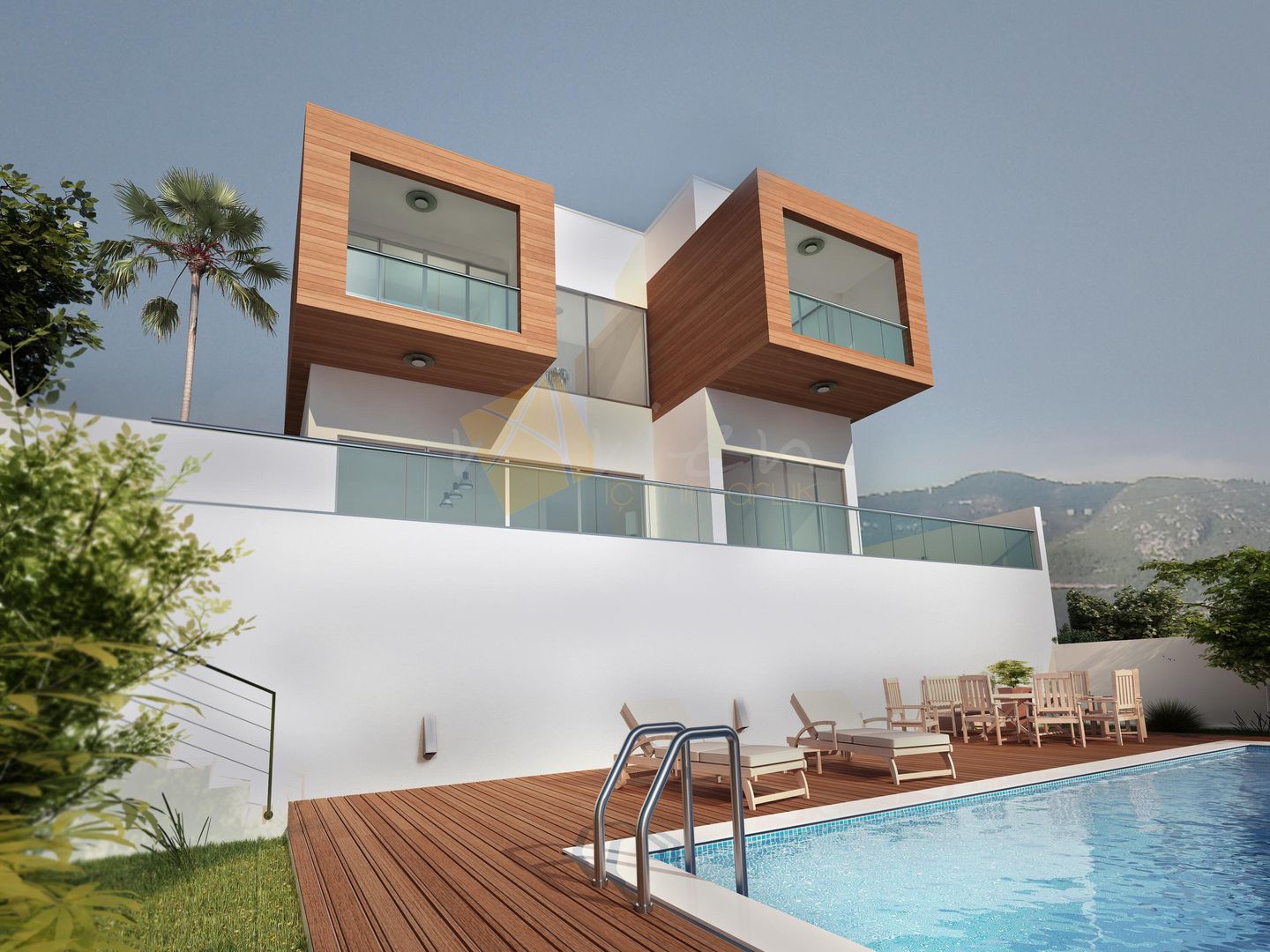 Villa, Murat Aksel Architecture Murat Aksel Architecture Modern houses Wood Wood effect