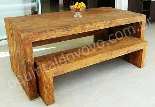 De nossa casa para sua casa - Mesas, O Quintal do Vovô O Quintal do Vovô Rustic style kitchen Solid Wood Multicolored Tables & chairs