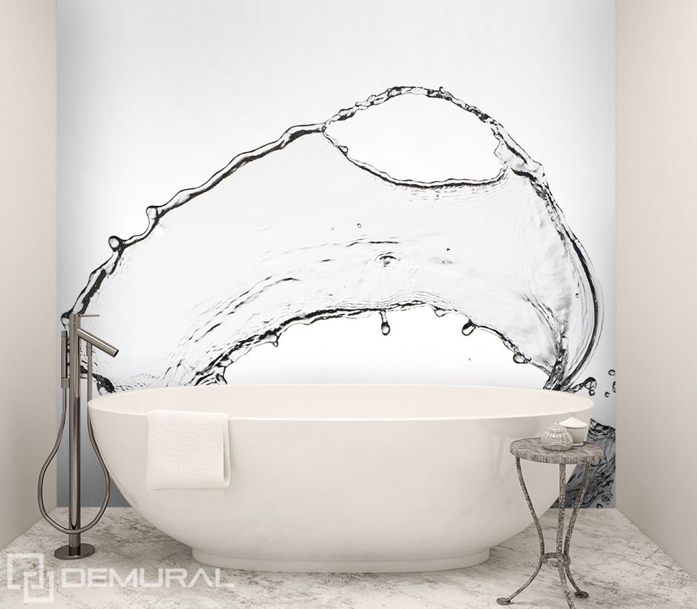 Splashing water Demural Modern bathroom Decoration