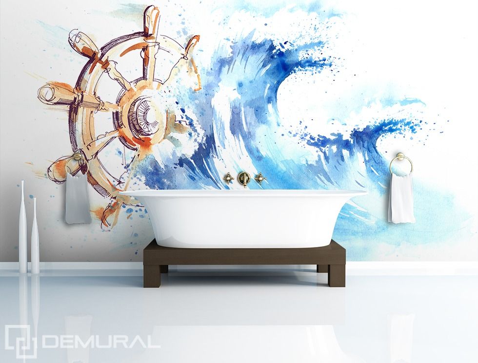 Take the helm! Demural 現代浴室設計點子、靈感&圖片 裝飾品