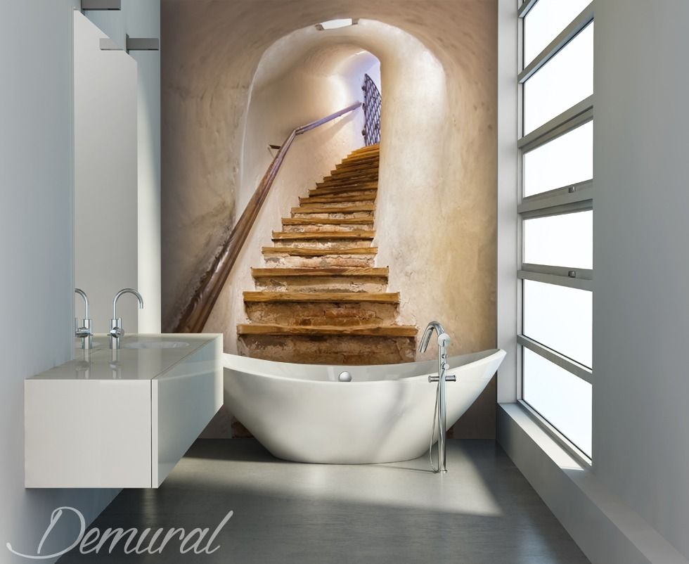 A blissful mirage Demural Baños modernos Decoración