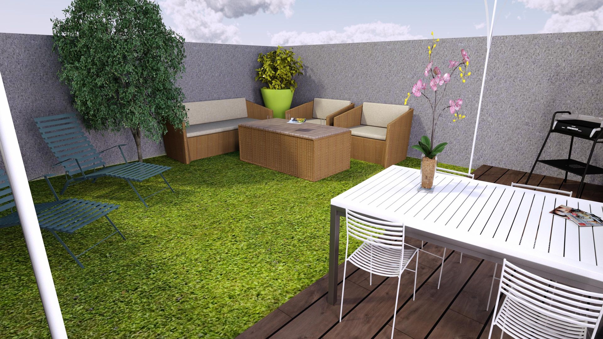 Maison de ville 65 m², Agence 3Dimensions Agence 3Dimensions Garden