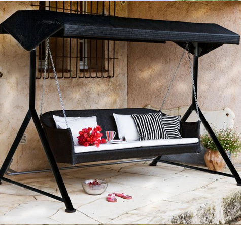 Wettterfest und stylish: Hollywoodschaukel aus Polyrattan, looms looms Patios Synthetic Brown Furniture