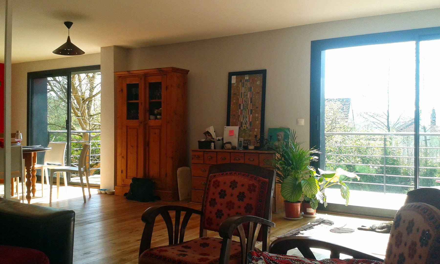 Sur-élévation à Ossature Bois, AADD+ AADD+ Modern living room