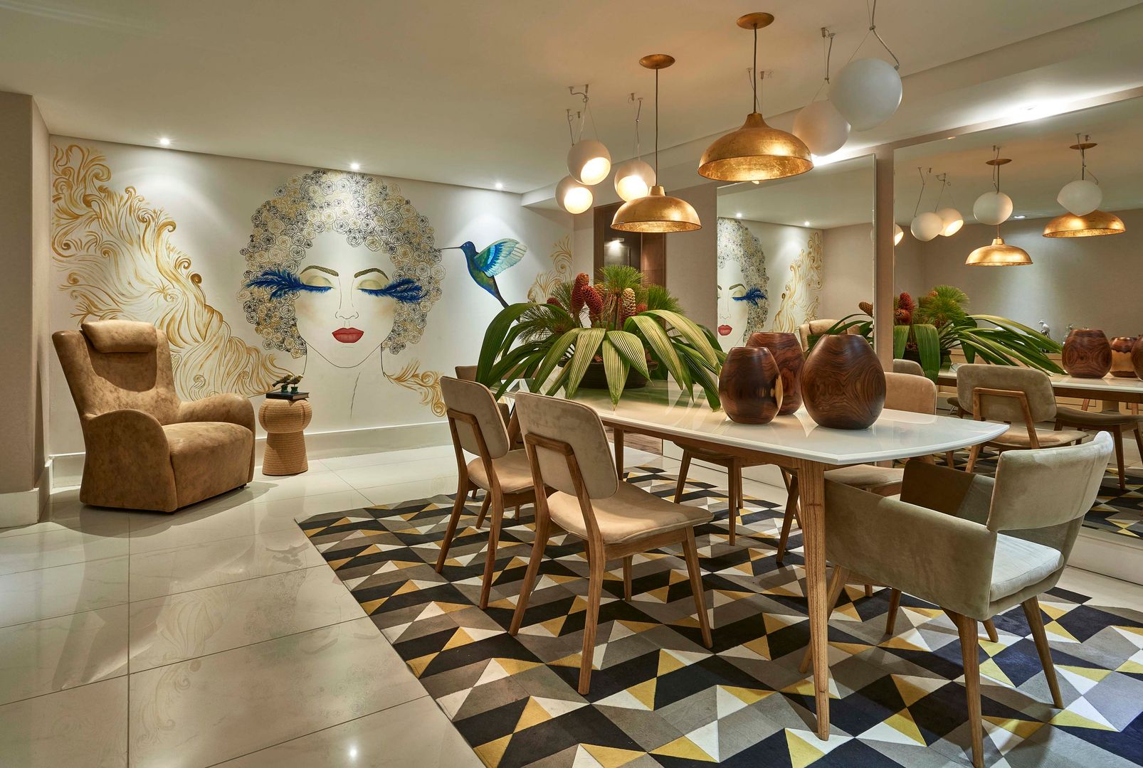 Decora Lider Rio de Janeiro - Sala de Jantar, Lider Interiores Lider Interiores Столовая комната в стиле модерн