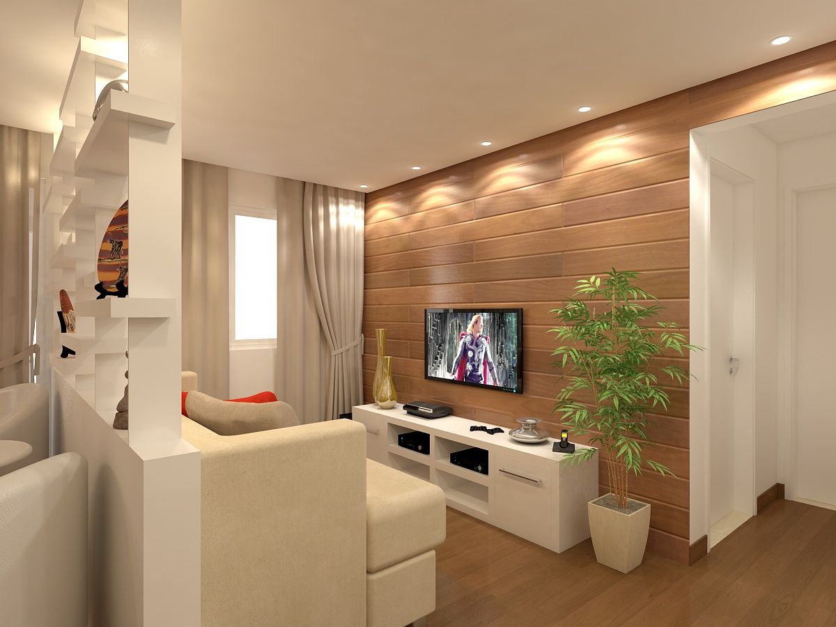 Reforma Apartamento São Caetano do Sul, Arquitetura Minuto Arquitetura Minuto Modern living room TV stands & cabinets