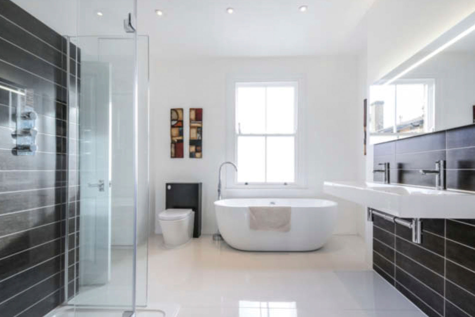 Architect designed rear house extension Herne Hill SE24 Lambeth – Bathroom area GOAStudio London residential architecture limited Modern bathroom