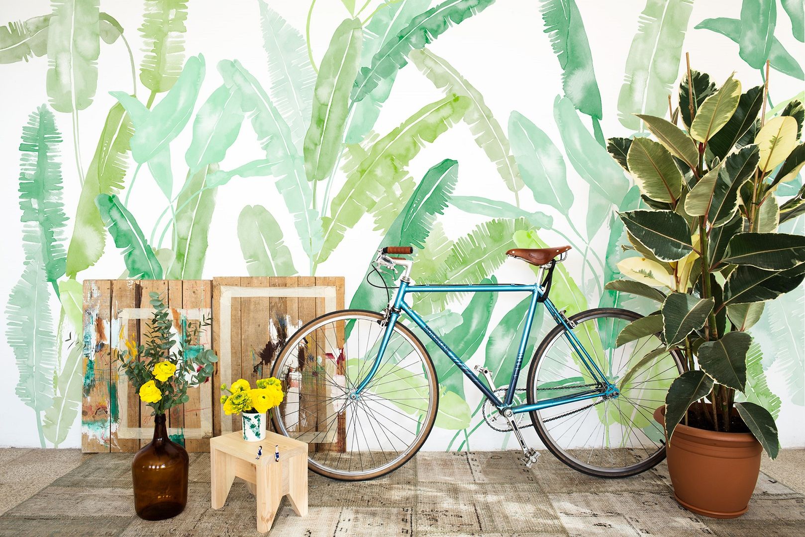 Lara Costafreda, Bloompapers Bloompapers Tropical style walls & floors Paper Wallpaper