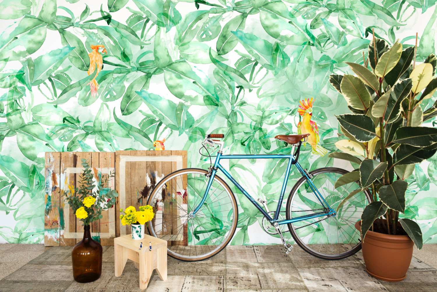 Lara Costafreda, Bloompapers Bloompapers Tropische muren & vloeren Papier Behang