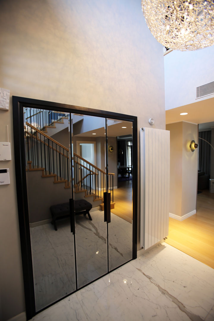 ENTRANCE Esra Kazmirci Mimarlik Modern Corridor, Hallway and Staircase