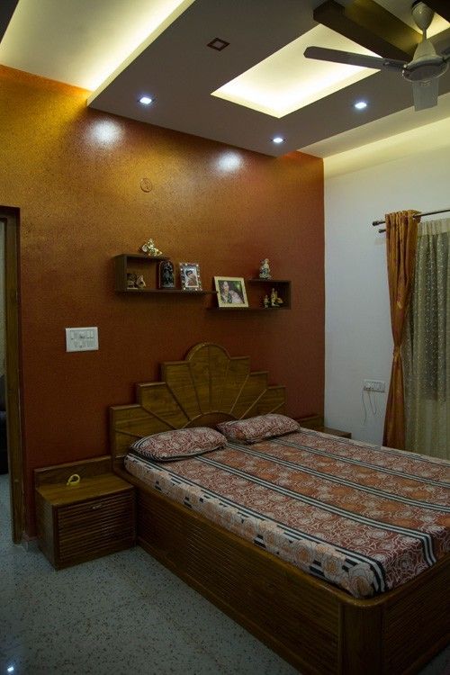 Textured wall paint in Bangalore homify Asian style bedroom