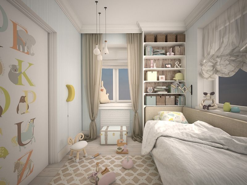 квартира в ЖК Garden Park Эдальго AG design Детская комнатa в стиле минимализм
