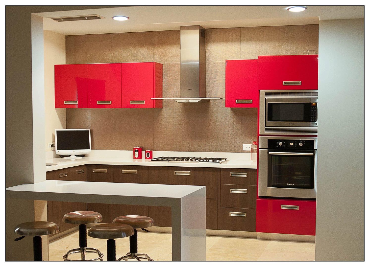 Cocinas, Wicho Wicho Dapur Modern Bench tops