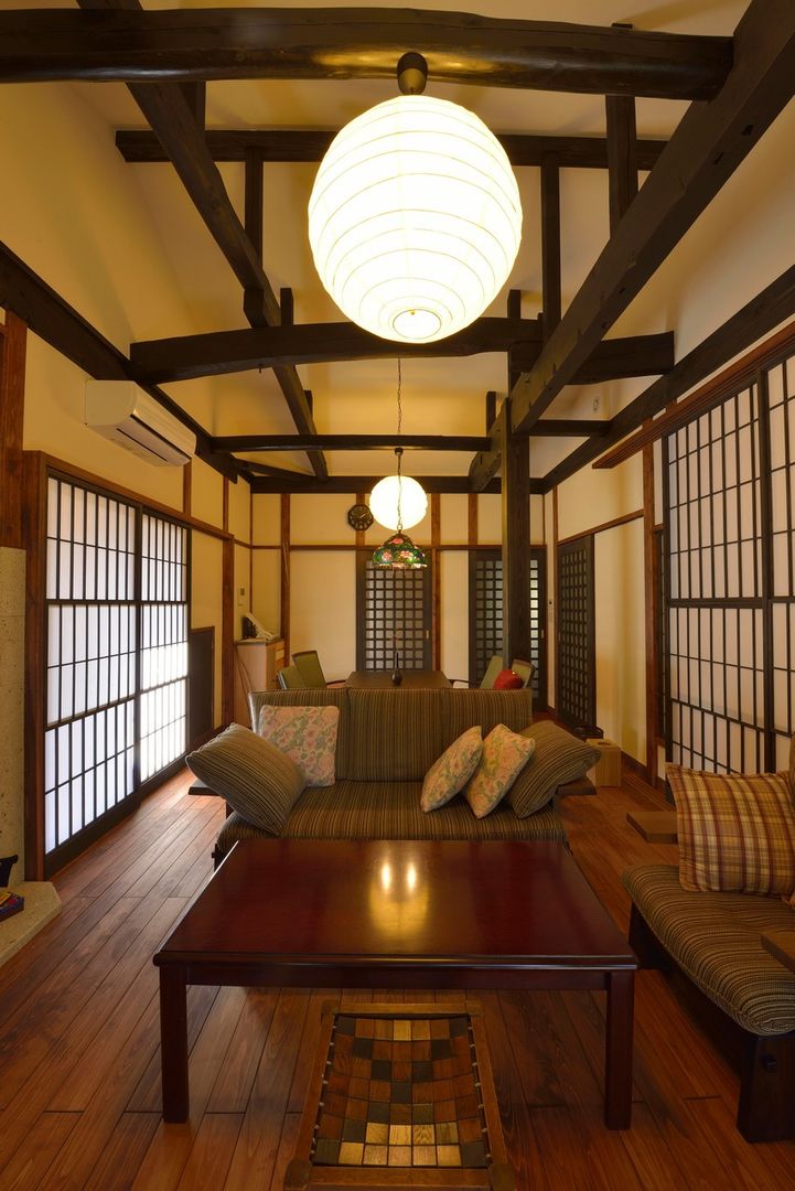 御用堀の家, ＩＳＯ設計室 ＩＳＯ設計室 Asian style living room