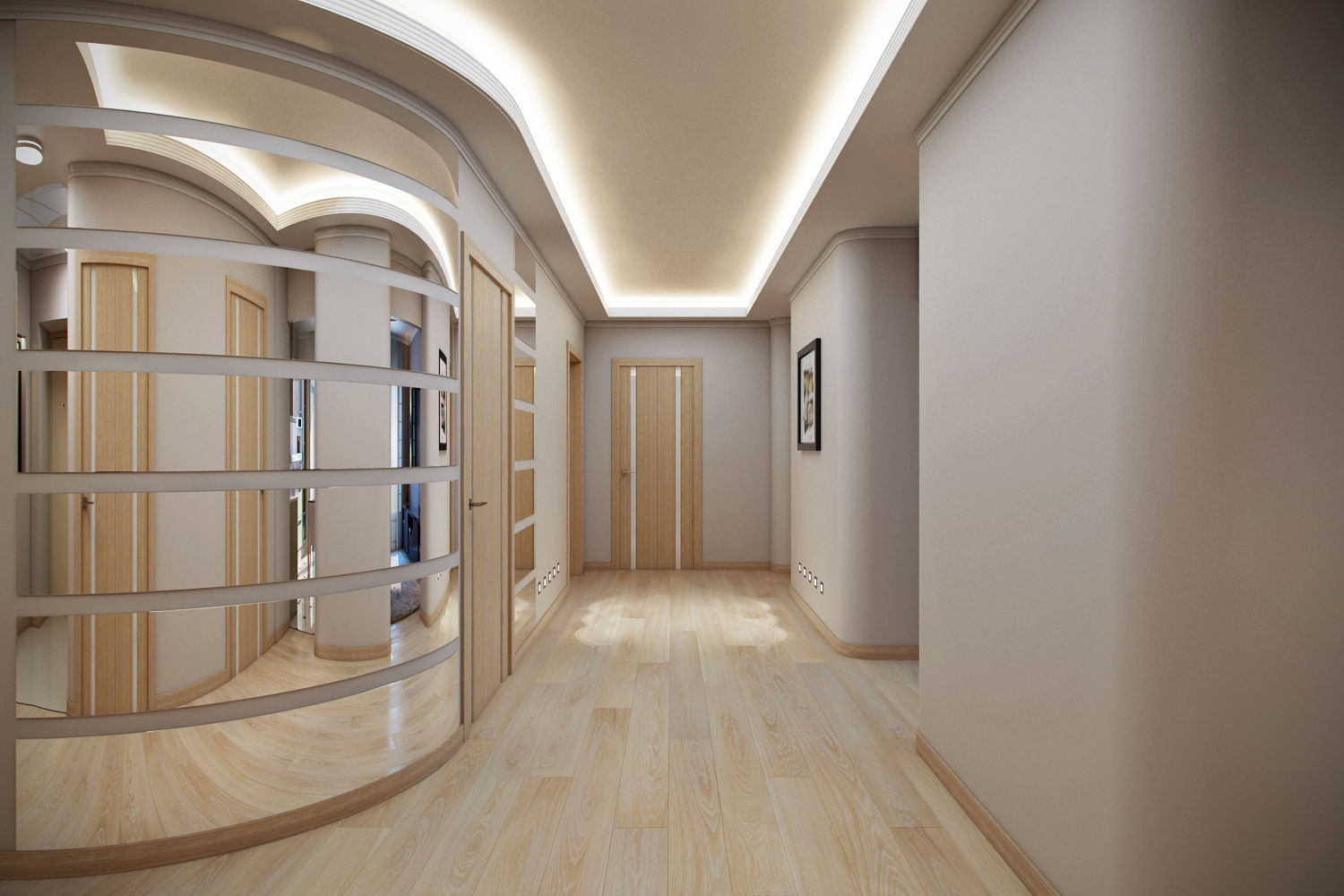 homify Modern Corridor, Hallway and Staircase