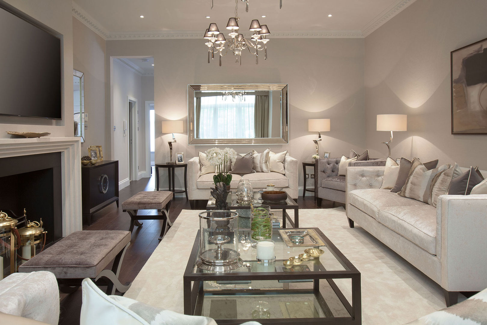 Porchester Terrace, JHR Interiors JHR Interiors غرفة المعيشة ديكورات واكسسوارات