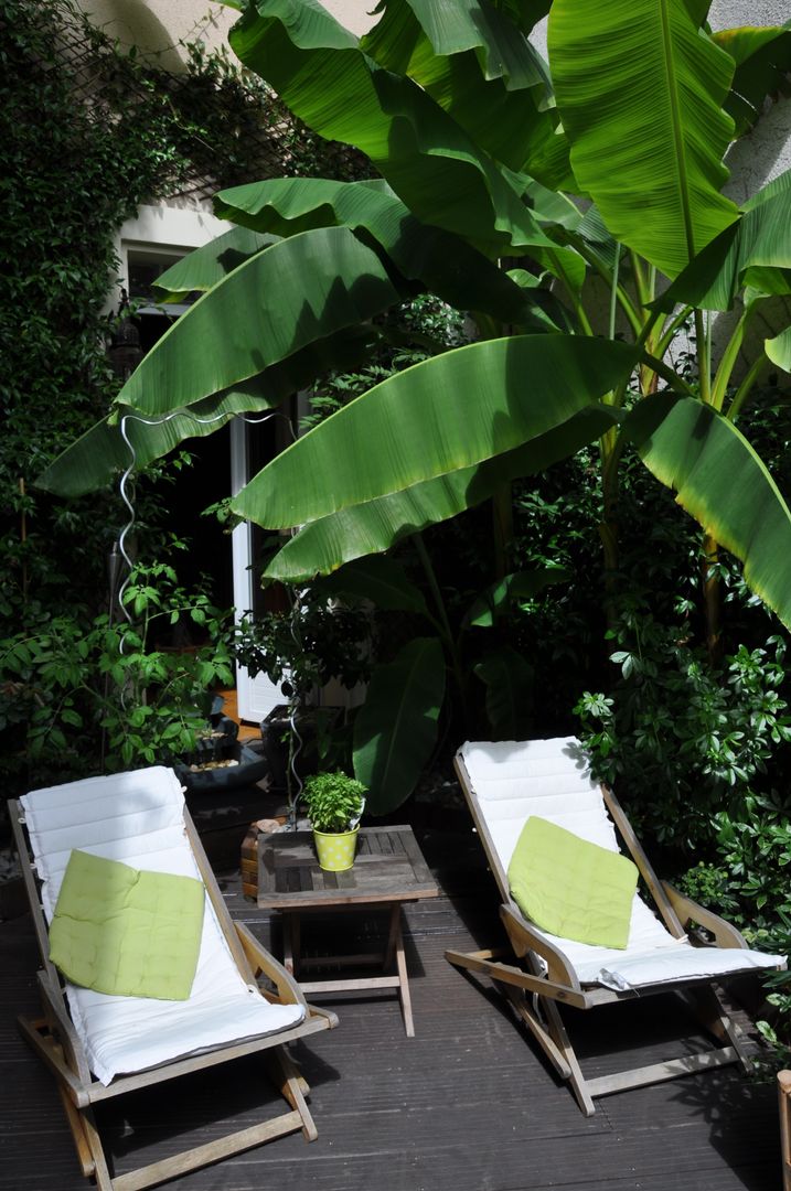 Terrasse exotique en ville, Taffin Taffin Jardines tropicales