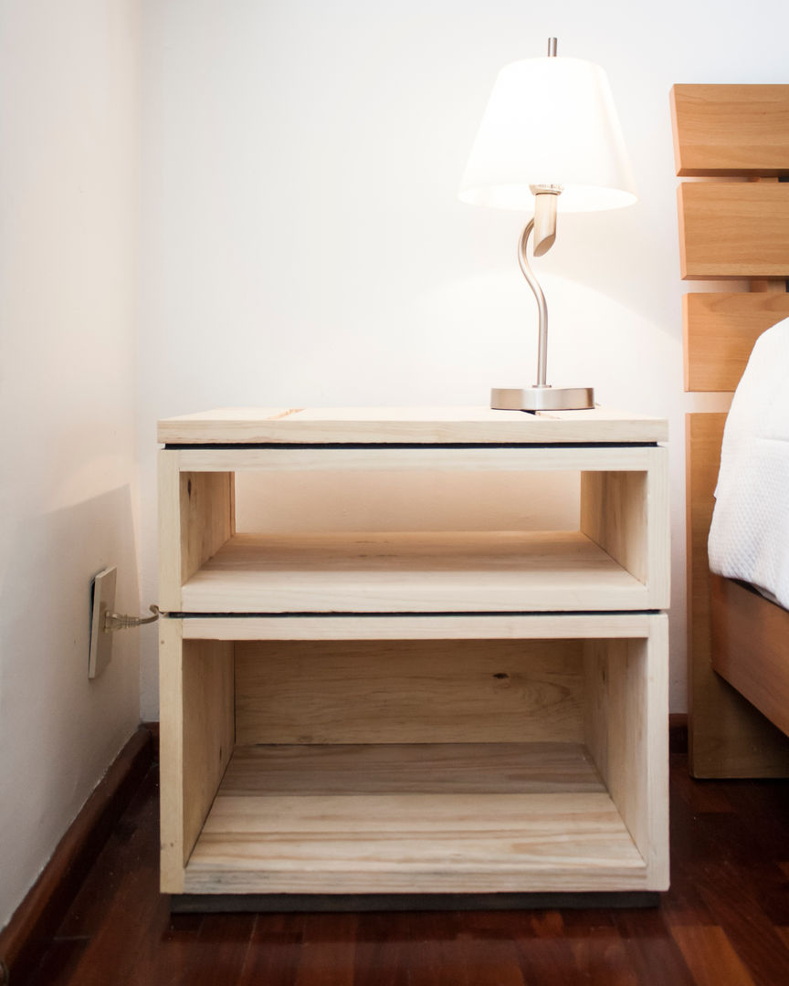 Mobiliario C+C, C+C | STUDIO C+C | STUDIO Minimalist bedroom Solid Wood Multicolored Bedside tables