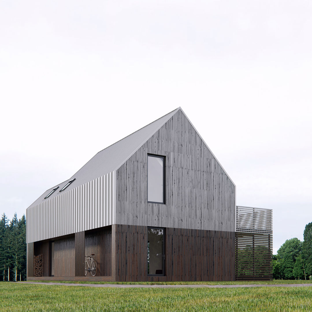 PLUSMODUL, INT2architecture INT2architecture Casa prefabbricata Legno Effetto legno