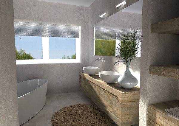 woning lent, loko architecten loko architecten Modern bathroom