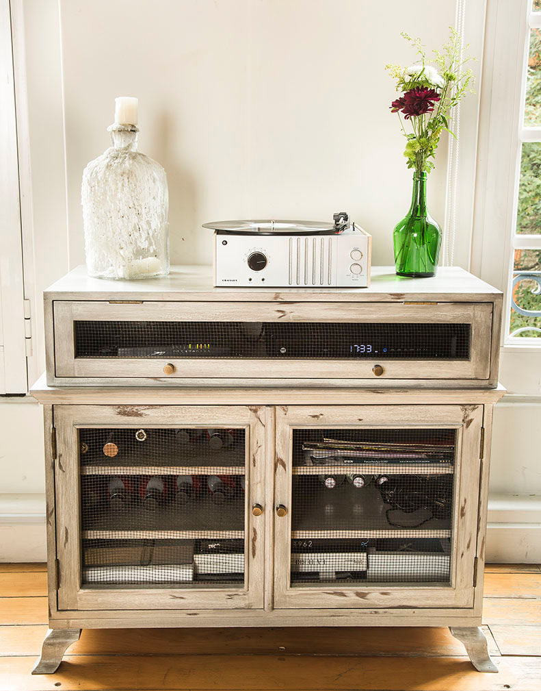 homify Industrial style living room TV stands & cabinets