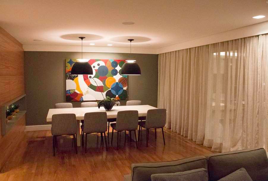 PROJETO APTO CONTEMPORÂNEO VILA LEOPOLDINA, MONICA SPADA DURANTE ARQUITETURA MONICA SPADA DURANTE ARQUITETURA Modern dining room