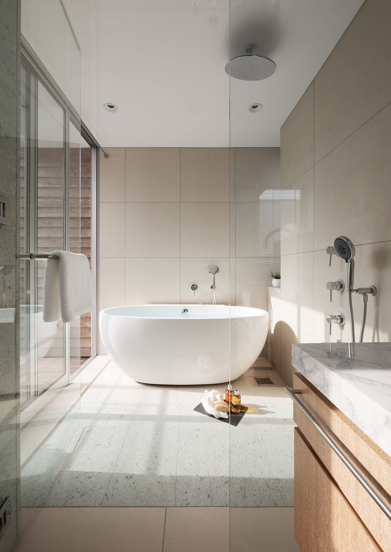 施工例写真, フォンテトレーディング株式会社 フォンテトレーディング株式会社 Kamar Mandi Modern Bathtubs & showers