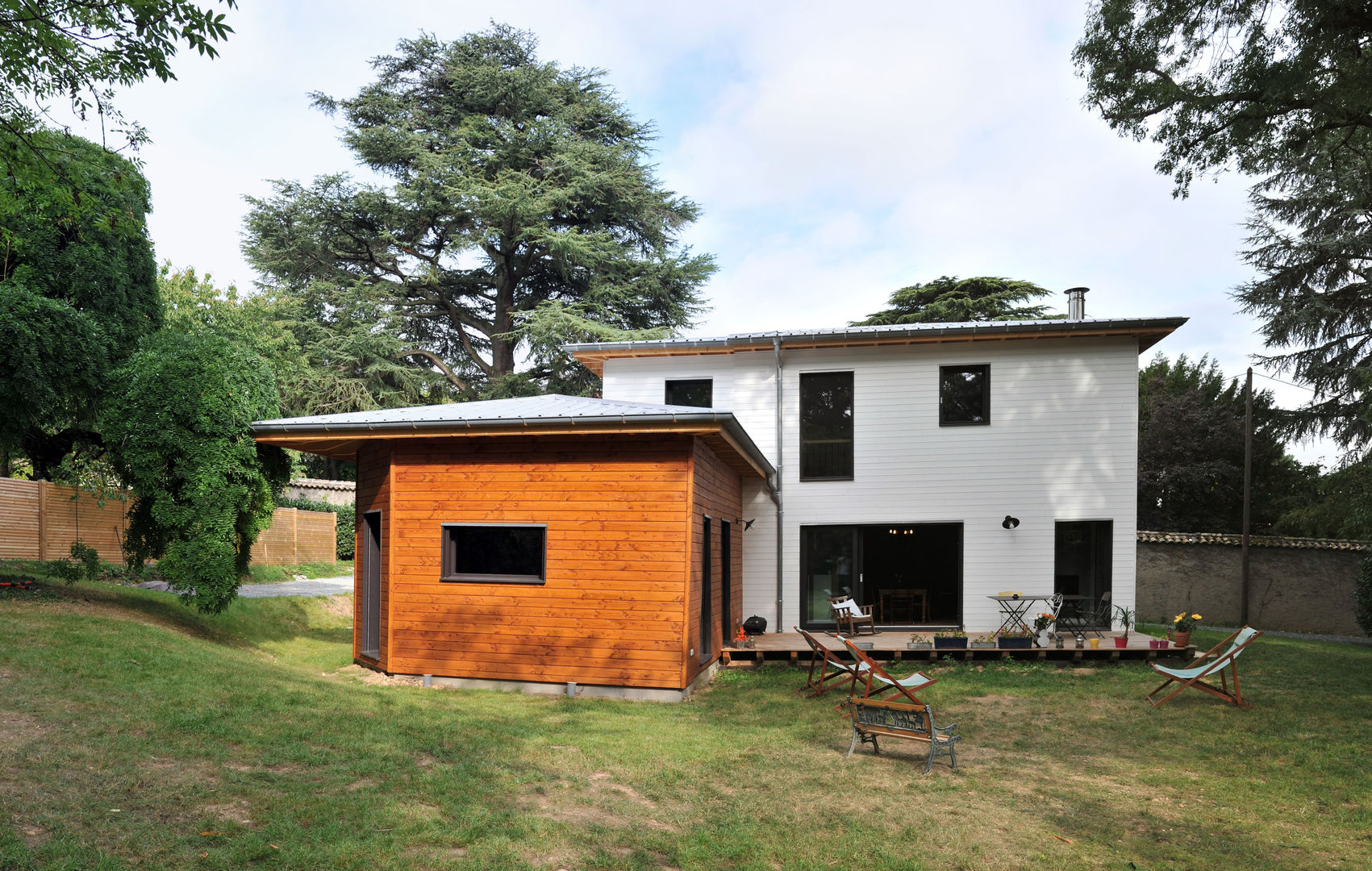 Maison Ossature bois à Oullins, Empreinte Constructions bois Empreinte Constructions bois Modern houses