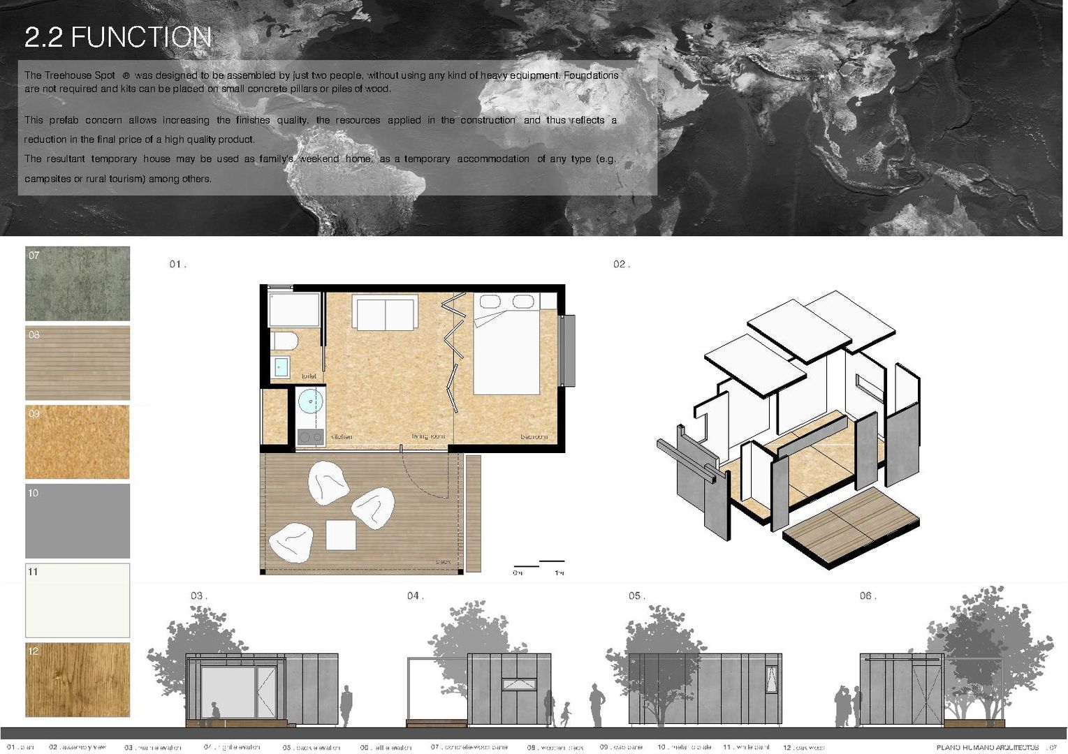 TreeHouse Spot, Plano Humano Arquitectos Plano Humano Arquitectos ミニマルな 家