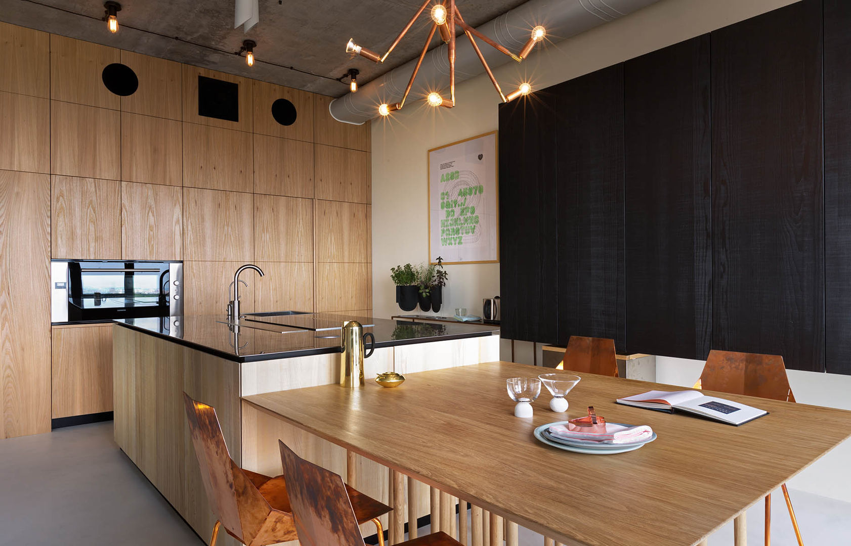 NPL. Penthouse, Olga Akulova DESIGN Olga Akulova DESIGN Industrial style kitchen