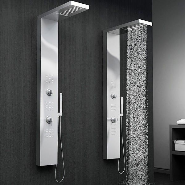 Colonne de douche hydromassante mécanique MIZU SAGOBAR, Batiwiz SAS Batiwiz SAS Modern bathroom Iron/Steel Bathtubs & showers