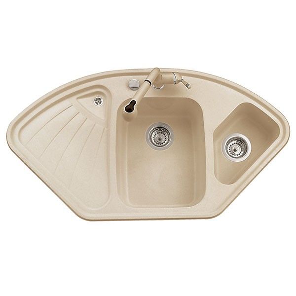 Evier 1 bac 1/2 VOGUE TELMA, Batiwiz SAS Batiwiz SAS Phòng tắm phong cách hiện đại Nhựa Sinks