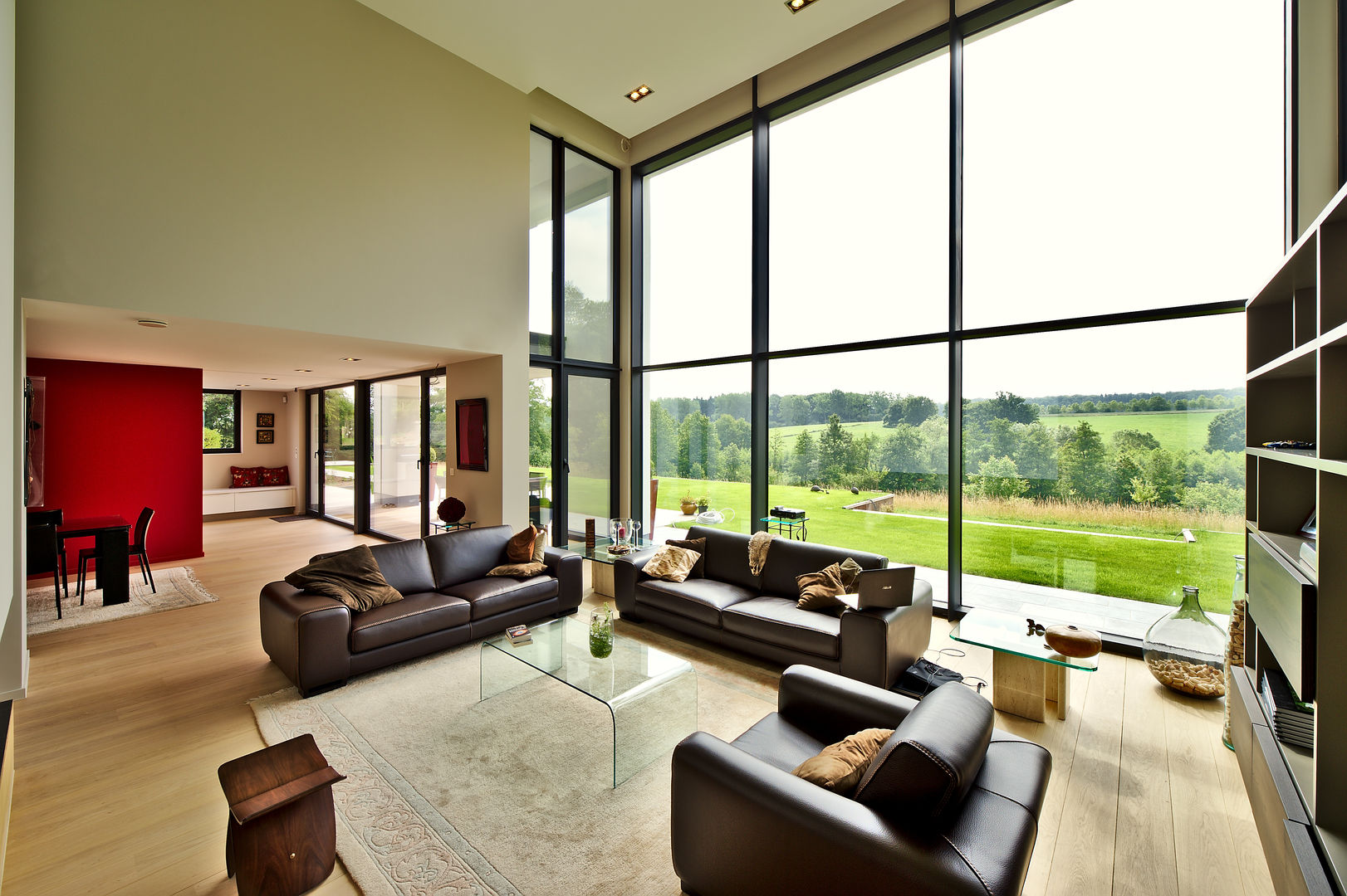 maison paysage, Jean Bodart Architecte Jean Bodart Architecte Modern living room